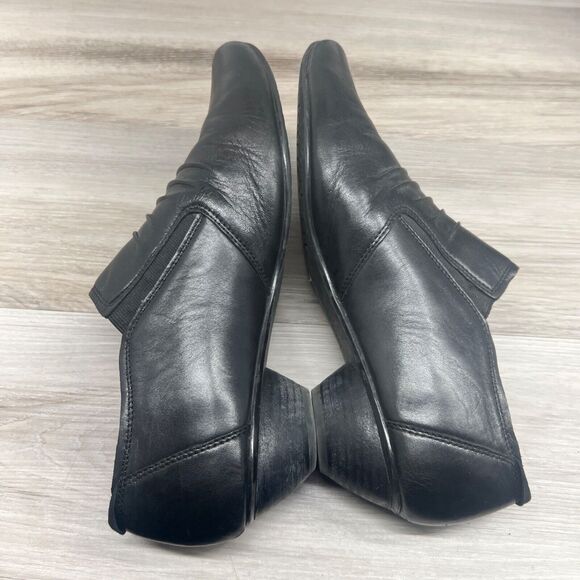 Josef Seibel Tina Ruched Slip On Shoes Size 10 41 Black Low Heel Comfort Cuban - Picture 3 of 10